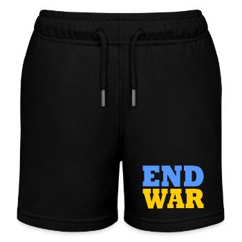 End war - Short de jogging enfant bio Stanley/Stella - noir - Devant