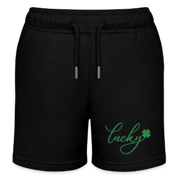 Cadeau de la Saint-Patrick Trèfle Hommes, Femmes, Enfants - Short de jogging enfant bio Stanley/Stella - noir - Devant