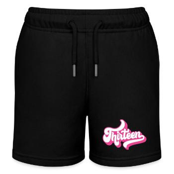 Geschenk zum 13. Geburtstag, Hallo Dreizehn, 13 Jahre - Kinder Organic Joggingshorts Mini Bolter von Stanley/Stella - Schwarz - Vorne