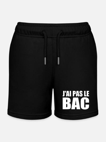 j'ai pas le bac - Short de jogging enfant bio Stanley/Stella - noir