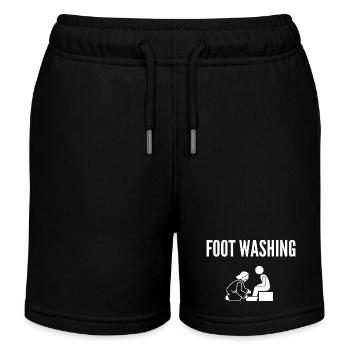 Fuß Waschung Christliche Geschenke Demut Leiter - Kinder Organic Joggingshorts Mini Bolter von Stanley/Stella - Schwarz - Vorne