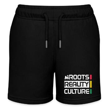 Reggae Musik Rastafari Jamaika - Kinder Organic Joggingshorts Mini Bolter von Stanley/Stella - Schwarz - Vorne