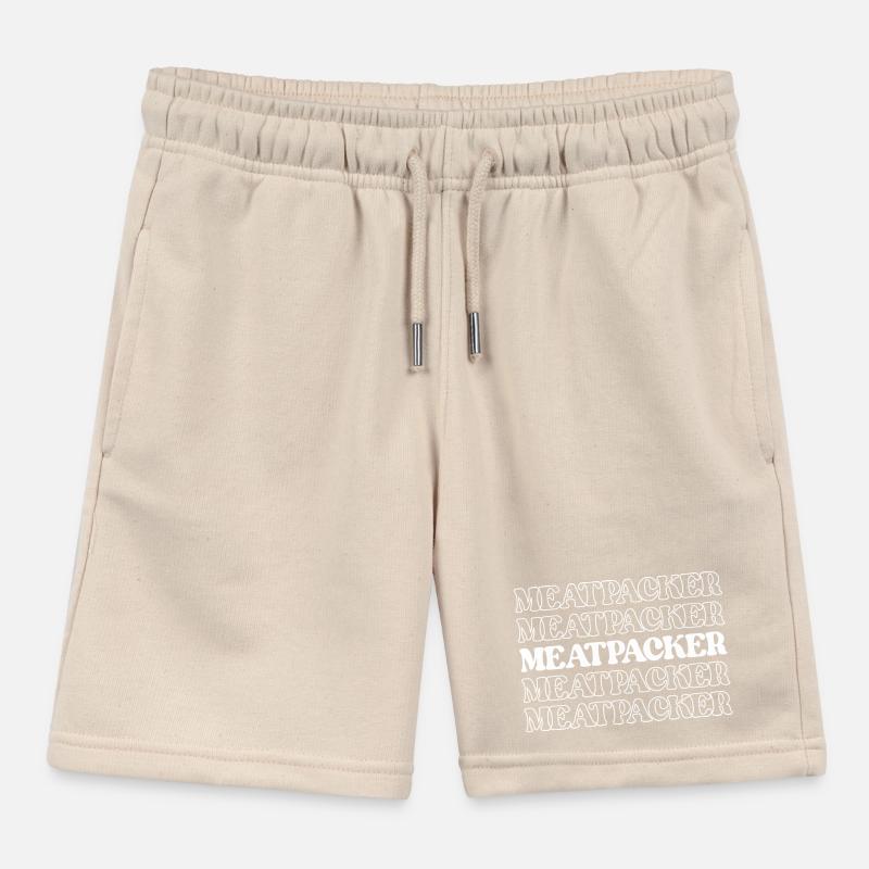 Meatpacker Meat Processor Meat Worker Processor Kids Organic Sweat Shorts by Stanley/Stella