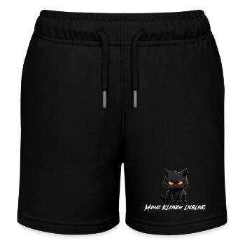 Chat noir maman s Little Darling - Short de jogging enfant bio Stanley/Stella - noir - Devant