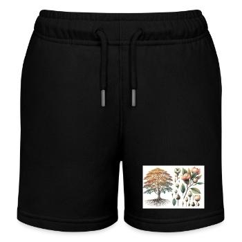 Magnolie Botanik - Kinder Organic Joggingshorts Mini Bolter von Stanley/Stella - Schwarz - Vorne
