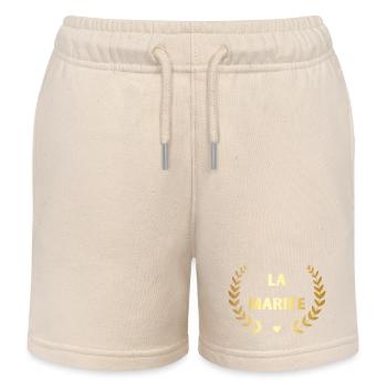 La mariée doré -tshirt assorti - Short de jogging enfant bio Stanley/Stella - écru doux - Devant