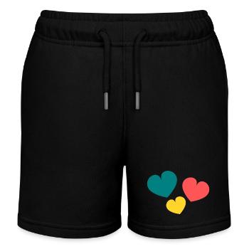 PAAR. ICH HABE GERADE GEHEIRATET. Junggesellinnenabschied. VALENTINSTAG. LIEBE. - Kinder Organic Joggingshorts Mini Bolter von Stanley/Stella - Schwarz - Vorne