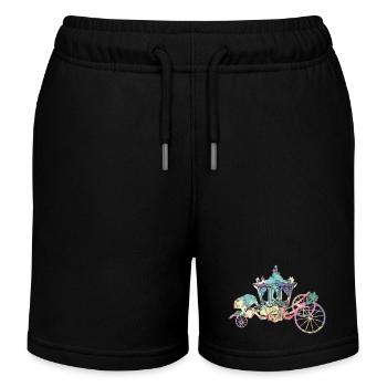 Silhouette der Kutsche - Kinder Organic Joggingshorts Mini Bolter von Stanley/Stella - Schwarz - Vorne