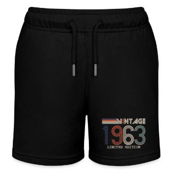 Vintage 1963 Cadeau Anniversaire - Millésime 1963 - Short de jogging enfant bio Stanley/Stella - noir - Devant