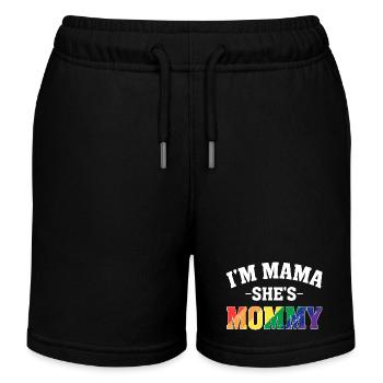 Lesbienne Maman Gay Pride Je suis Maman Elle Est Maman LGBT - Short de jogging enfant bio Stanley/Stella - noir - Devant