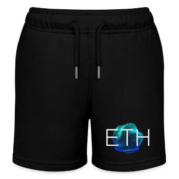 Crypto-monnaie ETH Blockchain - Short de jogging enfant bio Stanley/Stella - noir - Devant