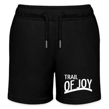 funny sayings finding bliss fun - Kids Organic Sweat Shorts by Stanley/Stella - black - Front