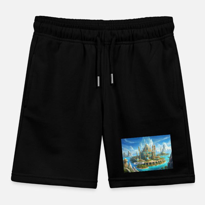 beautiful mythical places – Atlantis before doom Kids Organic Sweat Shorts by Stanley/Stella