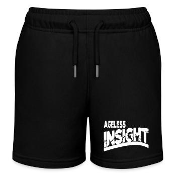 wisdom traditions funny quote geek wisdom quotes - Kids Organic Sweat Shorts by Stanley/Stella - black - Front