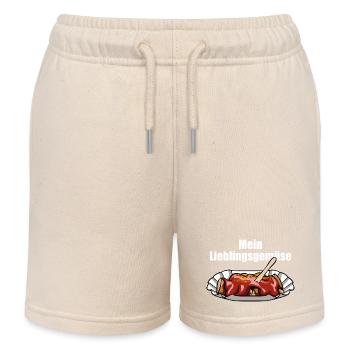 Currywurst - Mein Lieblingsgemüse - Fast Food - Kinder Organic Joggingshorts Mini Bolter von Stanley/Stella - Natur - Vorne