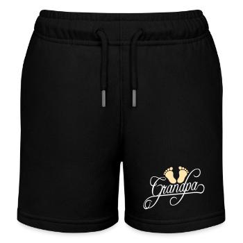 Empreinte de pied Bébé Grand-père Première fois Grand-père Grand-père - Short de jogging enfant bio Stanley/Stella - noir - Devant