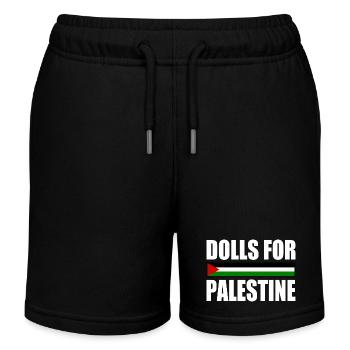 dolls for palestine - Kids Organic Sweat Shorts by Stanley/Stella - black - Front