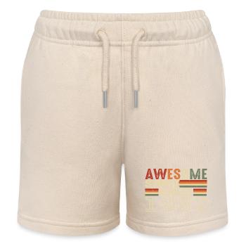 August 1982 Vintage Birthday Gift 42 Years - Kids Organic Sweat Shorts by Stanley/Stella - soft Ecru - Front