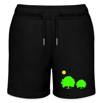trees sun - Kids Organic Sweat Shorts by Stanley/Stella - black - Front