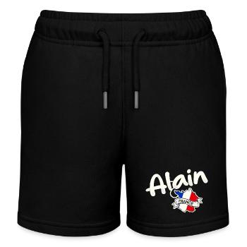 Alain France - Short de jogging enfant bio Stanley/Stella - noir - Devant