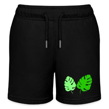 feuilles - Short de jogging enfant bio Stanley/Stella - noir - Devant