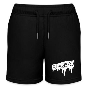 Essen Schlafen Club Techno Musik Party Wiederholen - Kinder Organic Joggingshorts Mini Bolter von Stanley/Stella - Schwarz - Vorne