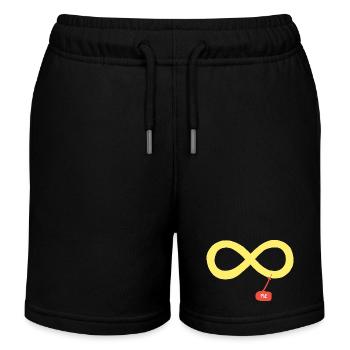 Ich und die Unendlichkeit - Kinder Organic Joggingshorts Mini Bolter von Stanley/Stella - Schwarz - Vorne