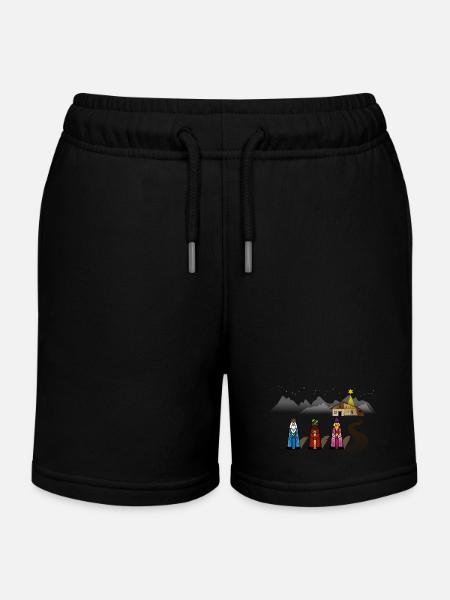 Trois rois mages - Short de jogging enfant bio Stanley/Stella - noir
