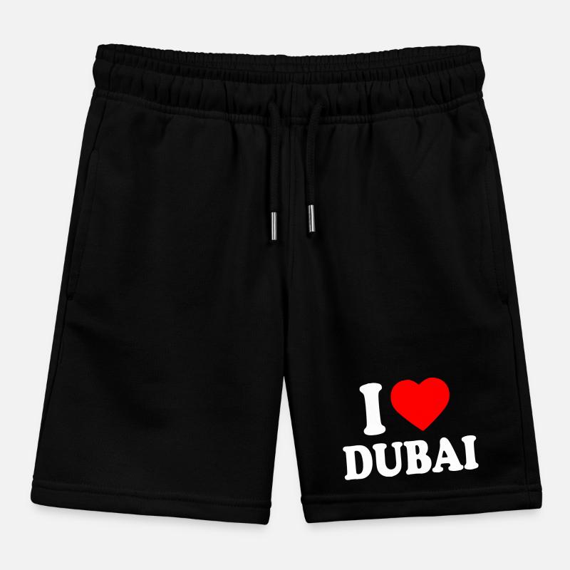 I love Dubai Kids Organic Sweat Shorts by Stanley/Stella