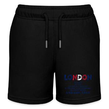 London Geschenkidee England United Kingdom witzig - Kinder Organic Joggingshorts Mini Bolter von Stanley/Stella - Schwarz - Vorne