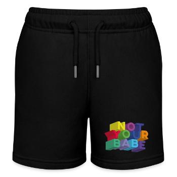 NOT YOUR BABE - Short de jogging enfant bio Stanley/Stella - noir - Devant