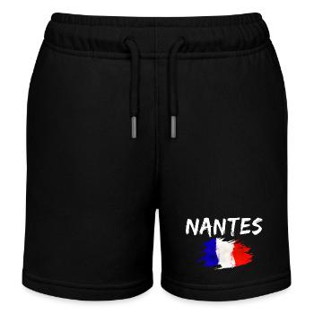 Nantes France Drapeau Ville de Nantes - Short de jogging enfant bio Stanley/Stella - noir - Devant