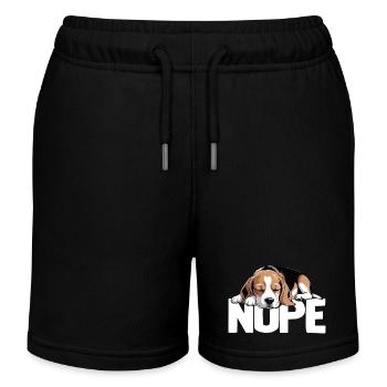 Nope Beagle Hund - Kinder Organic Joggingshorts Mini Bolter von Stanley/Stella - Schwarz - Vorne