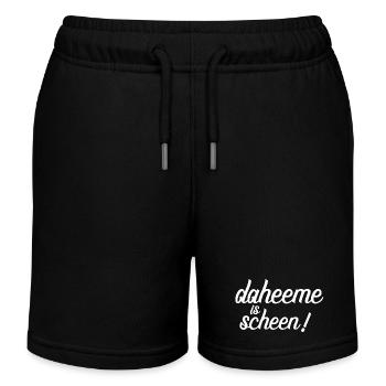 daheeme is scheen zu hause ist es schön sächsisch - Kinder Organic Joggingshorts Mini Bolter von Stanley/Stella - Schwarz - Vorne