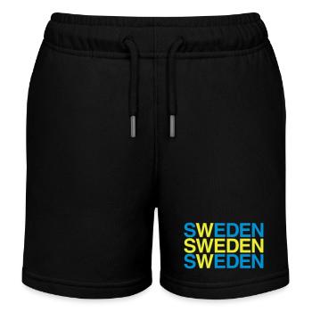 SUÈDE Suède Suède Drapeau suédois - Short de jogging enfant bio Stanley/Stella - noir - Devant