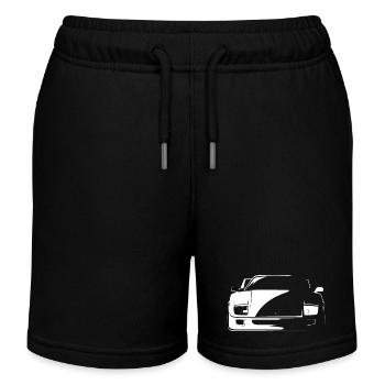F40 classic car Symbol icon Logo Symbol Autos - Kinder Organic Joggingshorts Mini Bolter von Stanley/Stella - Schwarz - Vorne