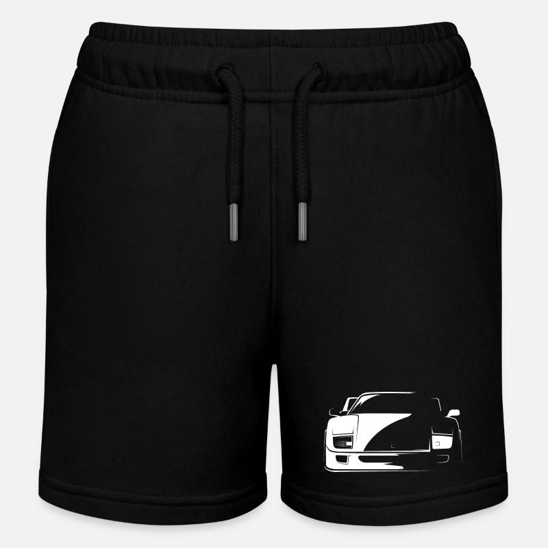F40 voiture classique icône icône logo symbole voitures - Short de jogging enfant bio Stanley/Stella - noir