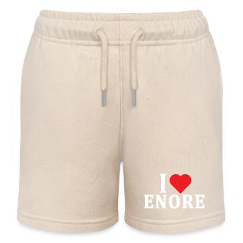 t-shirt I love Enore t-shirt gift idea - Kids Organic Sweat Shorts by Stanley/Stella - soft Ecru - Front