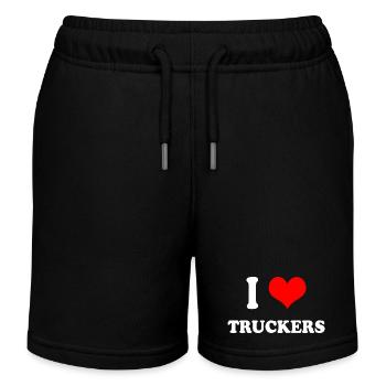 Ich liebe Truckers - Kinder Organic Joggingshorts Mini Bolter von Stanley/Stella - Schwarz - Vorne