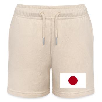 Japan National Flagge - Kinder Organic Joggingshorts Mini Bolter von Stanley/Stella - Natur - Vorne