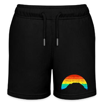 Grimming, Ennstal, mountain, Alps, mountaineering Aigen - Kids Organic Sweat Shorts by Stanley/Stella - black - Front