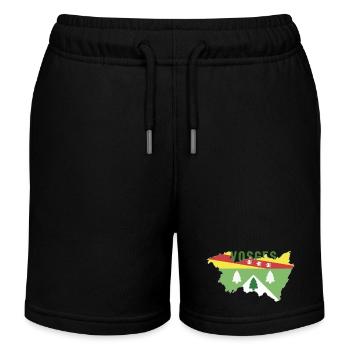 Karte der Vogesen und ihres Wappens - Kinder Organic Joggingshorts Mini Bolter von Stanley/Stella - Schwarz - Vorne