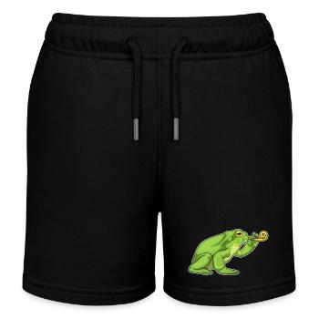 Crapaud d’anniversaire grenouille - Short de jogging enfant bio Stanley/Stella - noir - Devant