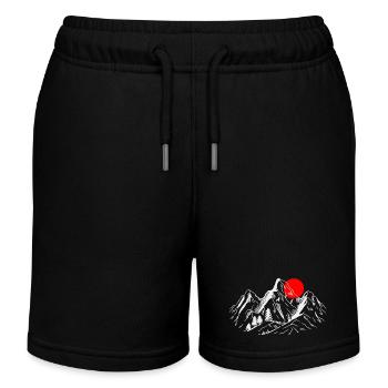 Soleil pourpre sur les sommets alpins - Short de jogging enfant bio Stanley/Stella - noir - Devant