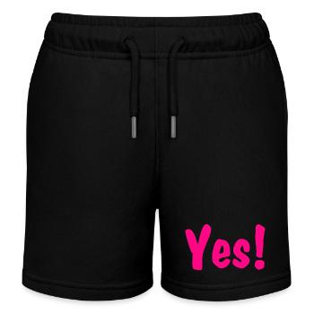 Yes Pink - Kinder Organic Joggingshorts Mini Bolter von Stanley/Stella - Schwarz - Vorne