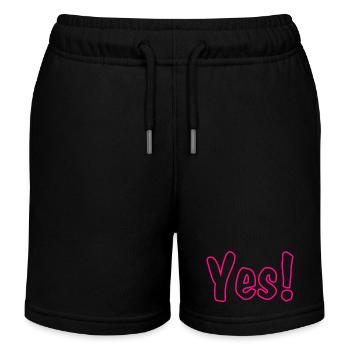 Yes Pink - Kinder Organic Joggingshorts Mini Bolter von Stanley/Stella - Schwarz - Vorne