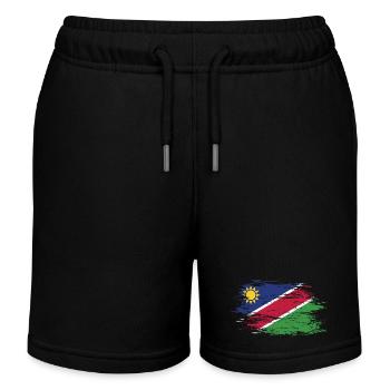 Namibia Flagge used - Kinder Organic Joggingshorts Mini Bolter von Stanley/Stella - Schwarz - Vorne