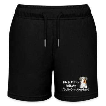 Drôle de berger australien bleu merle - Short de jogging enfant bio Stanley/Stella - noir - Devant