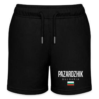 Pazardzhik Bulgaria - Kids Organic Sweat Shorts by Stanley/Stella - black - Front