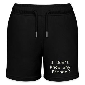 Nihilisme éthique, humour existentiel, - Short de jogging enfant bio Stanley/Stella - noir - Devant